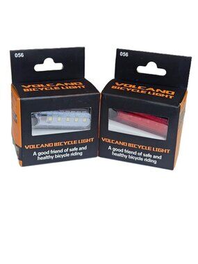 Volcano USB Rechargeable Bicycle Front and Rear Lights - Set of 2